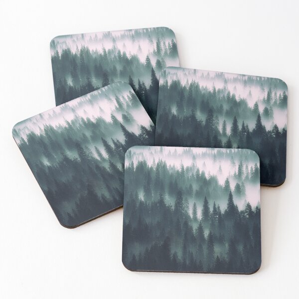 Item preview, Foggy Pine Tree Forest Landscape designed and sold by Simi2020.