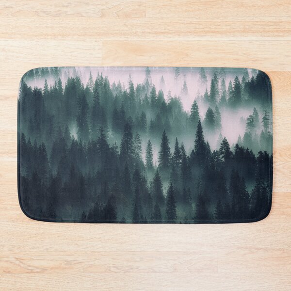 Item preview, Foggy Pine Tree Forest Landscape designed and sold by Simi2020.