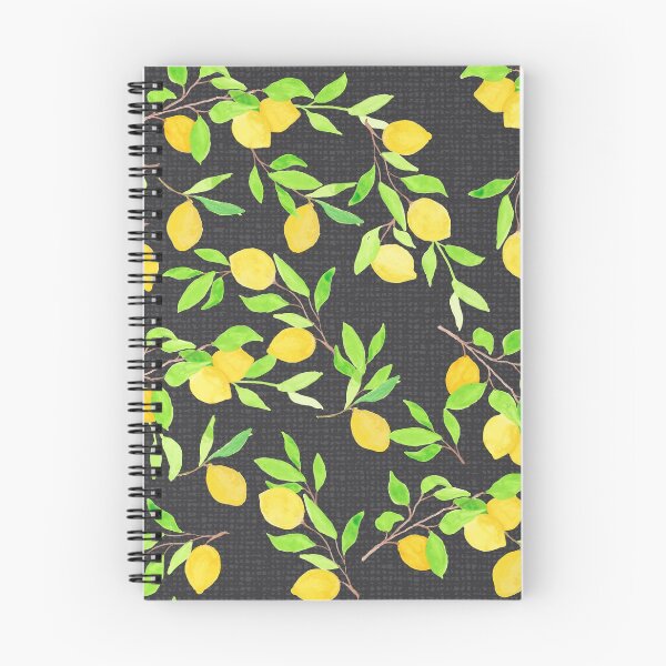 Item preview, Watercolor lemons over dark grey designed and sold by MoshitoDesigns.