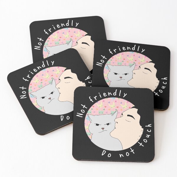 Item preview, No es amigable, no toques el patrón animal rosa blanco. designed and sold by Sevval123.