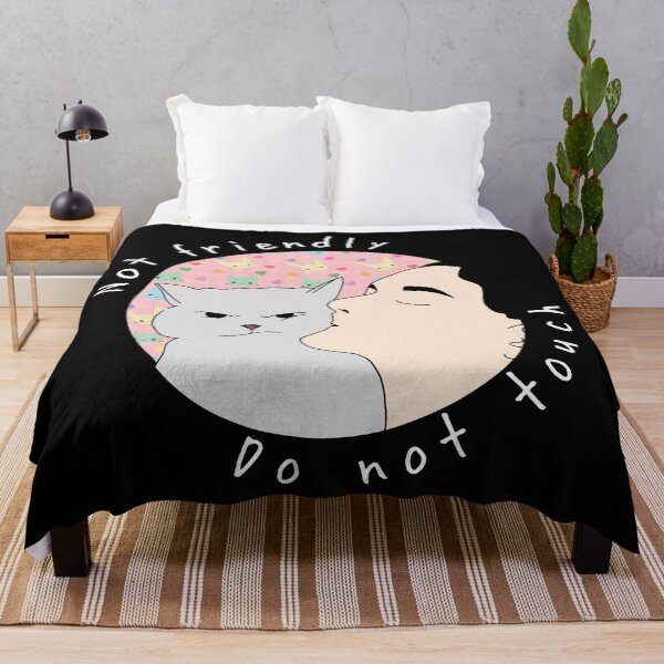 Item preview, Not friendly do not touch pink animal pattern white designed and sold by Sevval123.