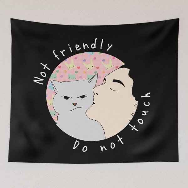 Item preview, Not friendly do not touch pink animal pattern white designed and sold by Sevval123.