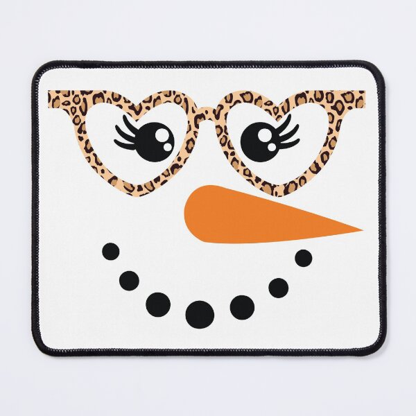 Item preview, Cute Snowman Face Carrot Nose Eyelashes Leopard Glasses Funny Christmas designed and sold by Pexilus.