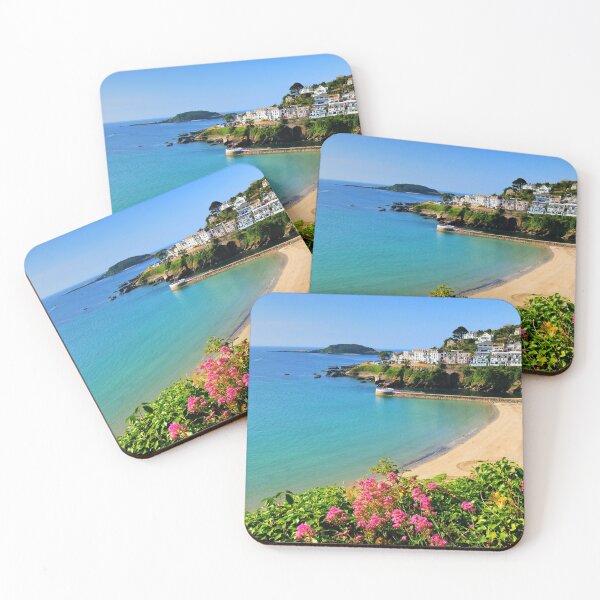 Item preview, Looe Cornwall Beach With Pink Flowers Beautiful Coast designed and sold by acceleratorhams.