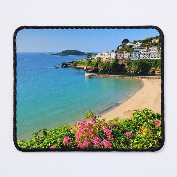 Item preview, Looe Cornwall Beach With Pink Flowers Beautiful Coast designed and sold by acceleratorhams.