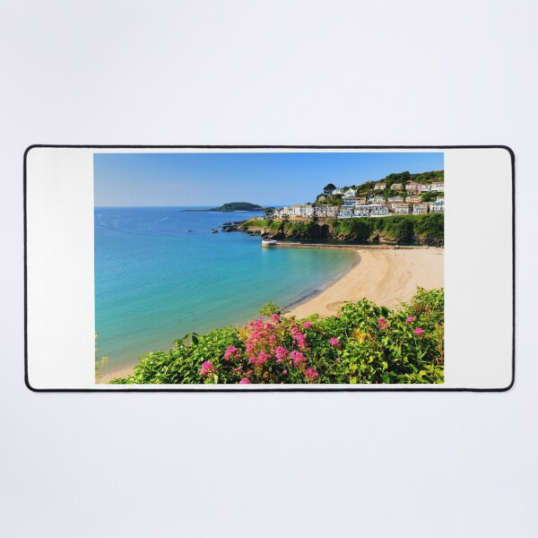 Item preview, Looe Cornwall Beach With Pink Flowers Beautiful Coast designed and sold by acceleratorhams.