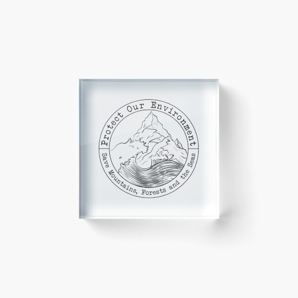 Item preview, Save-The-Oceans-Forests-Seas-Drawing-Nature-Lovers   designed and sold by TaycraftUSA.