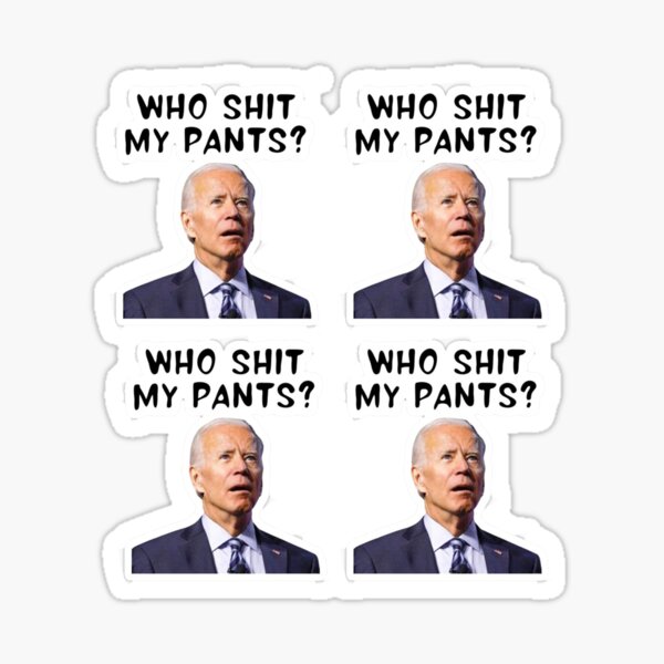 Vista previa del artículo con la obra «Pantalones caca Biden», diseñado y vendido por larajonsene.