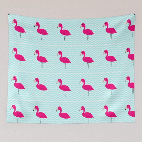 Item preview, Pink Flamingo Teal Zig Zags designed and sold by BeachBumFamily.