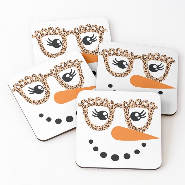Item preview, Funny Snowman Face Carrot Nose Eyelashes Leopard Glasses Xmas  designed and sold by Pexilus.