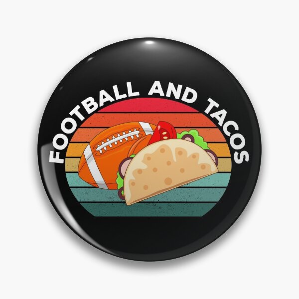 Item preview, American football and tacos lover gift, vintage text, football and mexican food, sports and food, taco pattern designed and sold by SGS-.