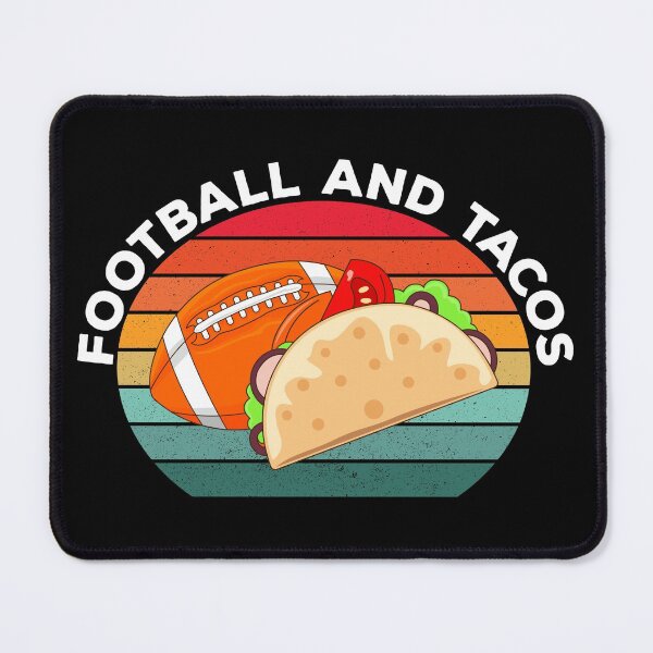 Item preview, American football and tacos lover gift, vintage text, football and mexican food, sports and food, taco pattern designed and sold by SGS-.
