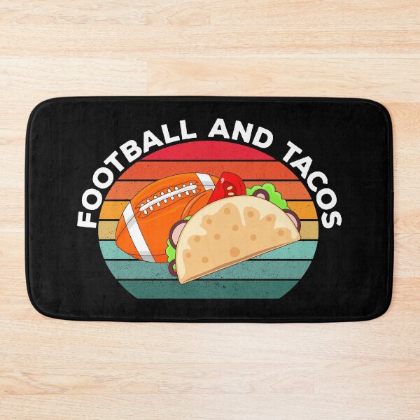 Item preview, American football and tacos lover gift, vintage text, football and mexican food, sports and food, taco pattern designed and sold by SGS-.