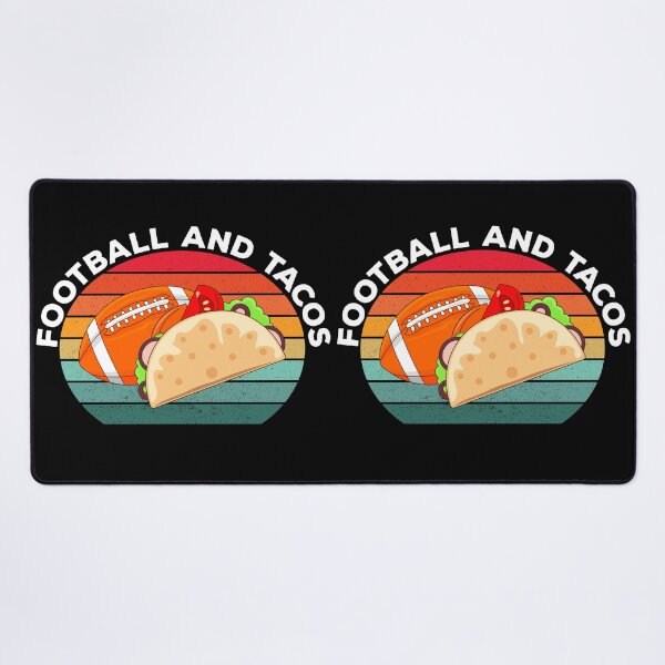 Item preview, American football and tacos lover gift, vintage text, football and mexican food, sports and food, taco pattern designed and sold by SGS-.