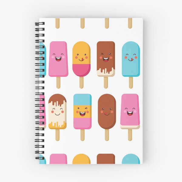 Item preview, Summer Popsicles Creamsicles Ice Cream Bars with Kawaii Faces - White designed and sold by johnta17.