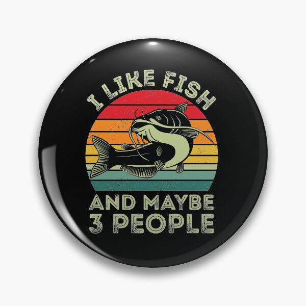 Item preview, I Like Fish And Maybe 3 People Aquatic Vintage Retro Sunset designed and sold by GravitiTees.