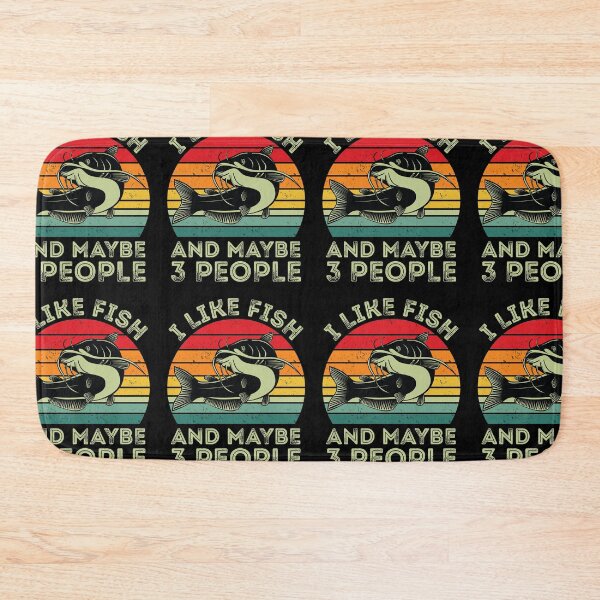 Item preview, I Like Fish And Maybe 3 People Aquatic Vintage Retro Sunset designed and sold by GravitiTees.