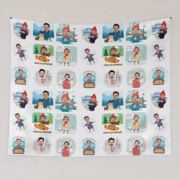 Item preview, Jay Snow Home For Christmas Cartoons Collage ♥ designed and sold by eannae.