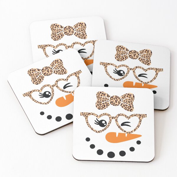 Item preview, Snowman Face Carrot Nose Eyelashes Leopard Glasses Funny Christmas kids designed and sold by Pexilus.