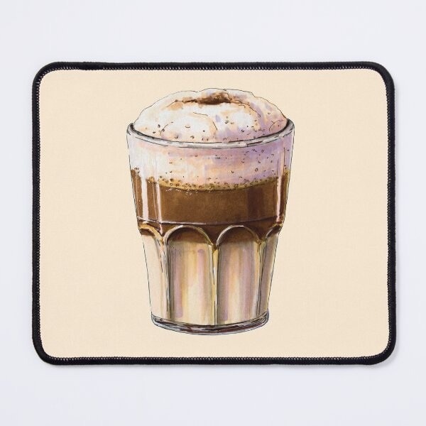 Item preview, Macchiato Latte Coffee in A Glass Cup designed and sold by Alicia Chee.