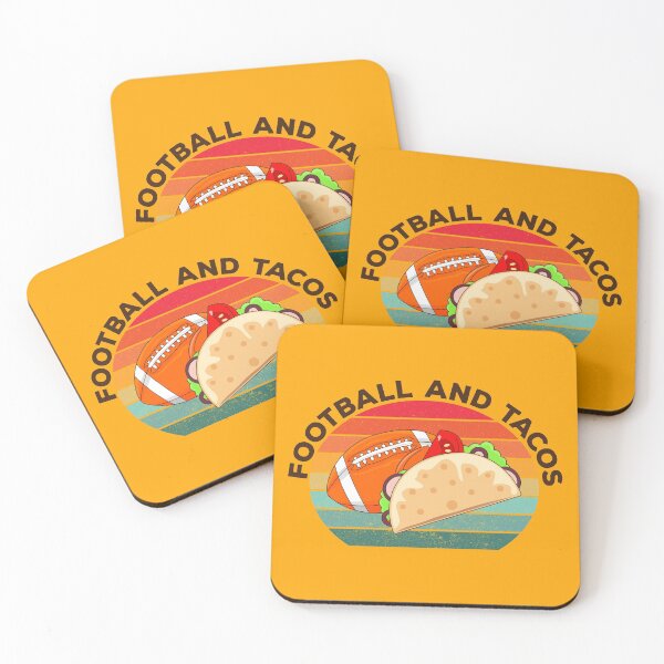 Item preview, American football and tacos lover gift, vintage dark text, football and mexican food, sports and food, taco pattern designed and sold by SGS-.