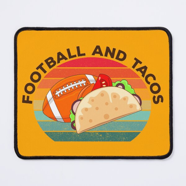 Item preview, American football and tacos lover gift, vintage dark text, football and mexican food, sports and food, taco pattern designed and sold by SGS-.