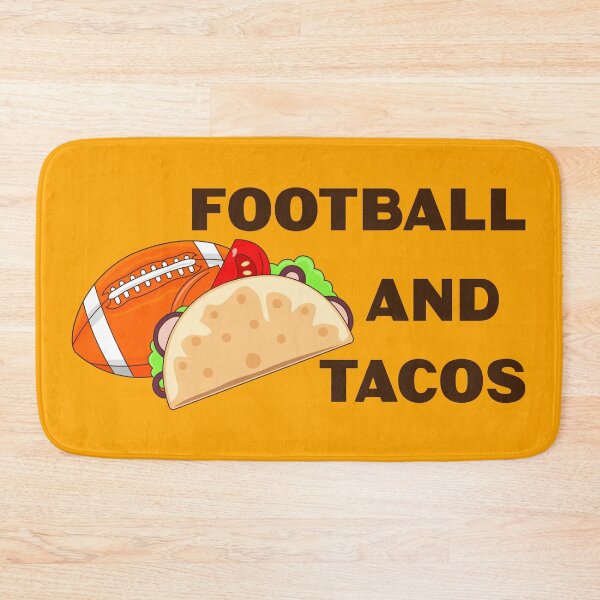 Item preview, American football and tacos lover gift, dark text, football and mexican food, sports and food, taco pattern designed and sold by SGS-.
