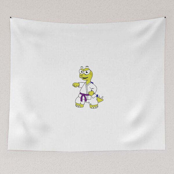 Item preview, Illustration of a Stegosaurus practicing karate. designed and sold by StocktrekImages.