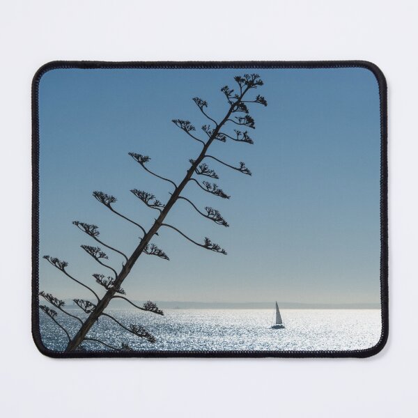 Item preview, Mediterranean Sailing Life - Agave Quiote Framing a Scintillating Seascape designed and sold by Georgia Mizuleva.