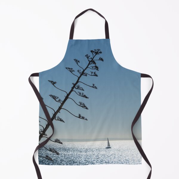 Item preview, Mediterranean Sailing Life - Agave Quiote Framing a Scintillating Seascape designed and sold by Georgia Mizuleva.