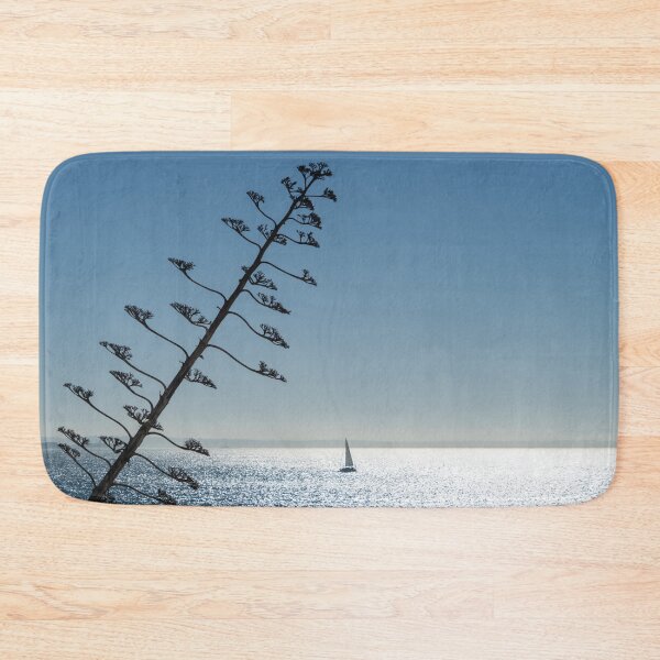Item preview, Mediterranean Sailing Life - Agave Quiote Framing a Scintillating Seascape designed and sold by Georgia Mizuleva.