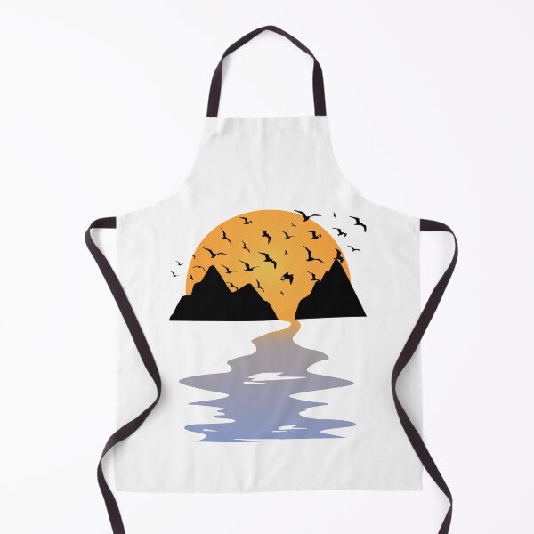 Item preview, Sunset in the Mountains with River and Birds designed and sold by TaycraftUSA.
