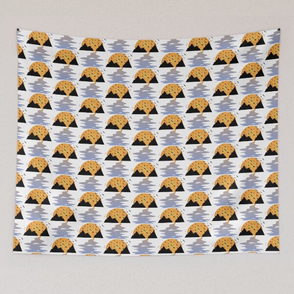 Item preview, Sunset in the Mountains with River and Birds   designed and sold by TaycraftUSA.
