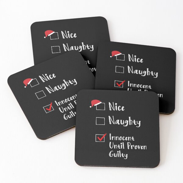 Item preview, Nice Naughty Innocent Until Proven Guilty Funny List Paijama designed and sold by Mariano Topno.