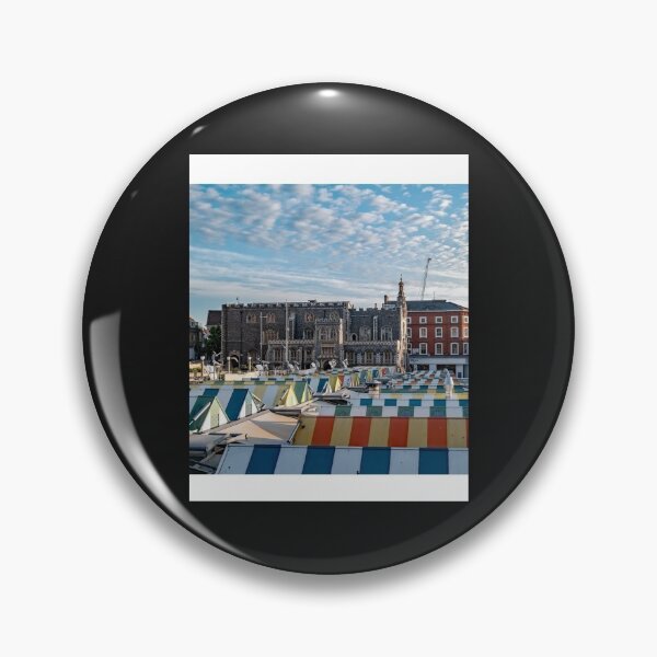 Item preview, A view across the outdoor market in the city of Norwich Graphic  designed and sold by RedBrickDesign.