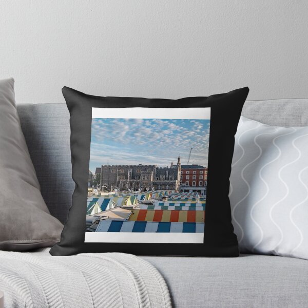 Item preview, A view across the outdoor market in the city of Norwich Graphic  designed and sold by RedBrickDesign.
