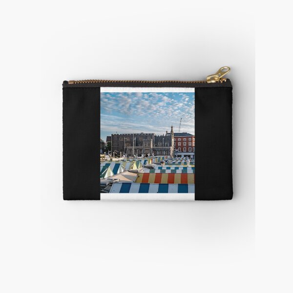 Item preview, A view across the outdoor market in the city of Norwich Graphic  designed and sold by RedBrickDesign.