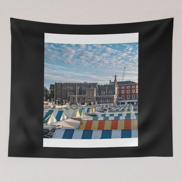 Item preview, A view across the outdoor market in the city of Norwich Graphic  designed and sold by RedBrickDesign.