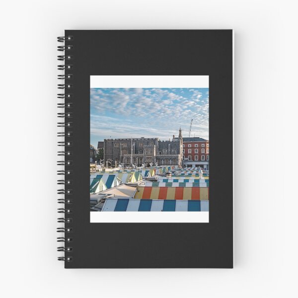 Item preview, A view across the outdoor market in the city of Norwich Graphic  designed and sold by RedBrickDesign.