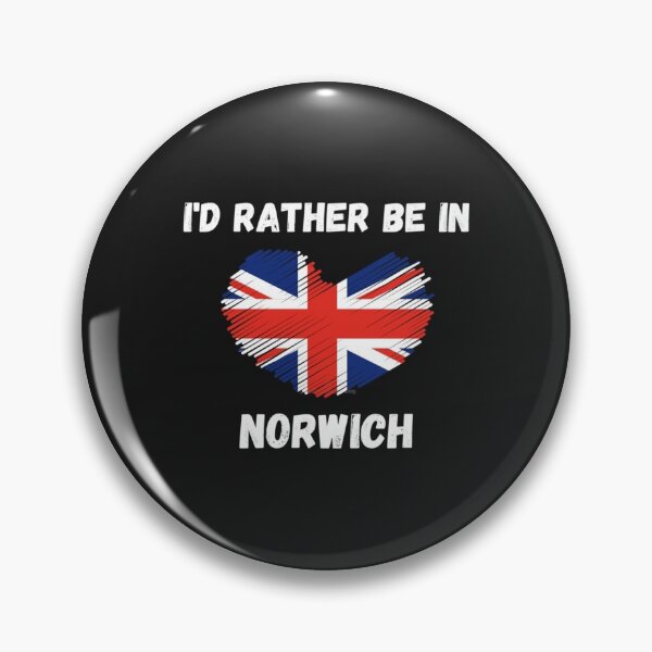 Item preview, I_d Rather Be In Norwich - Union Jack Heart   designed and sold by RedBrickDesign.