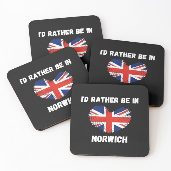 Item preview, I_d Rather Be In Norwich - Union Jack Heart   designed and sold by RedBrickDesign.