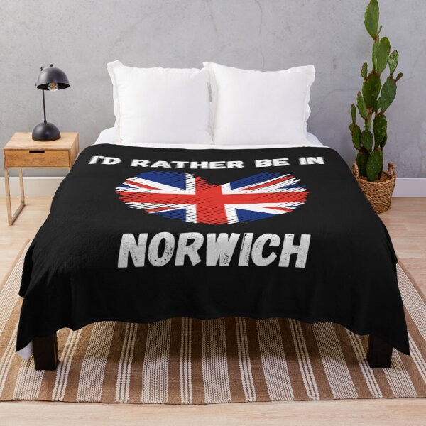 Item preview, I_d Rather Be In Norwich - Union Jack Heart   designed and sold by RedBrickDesign.