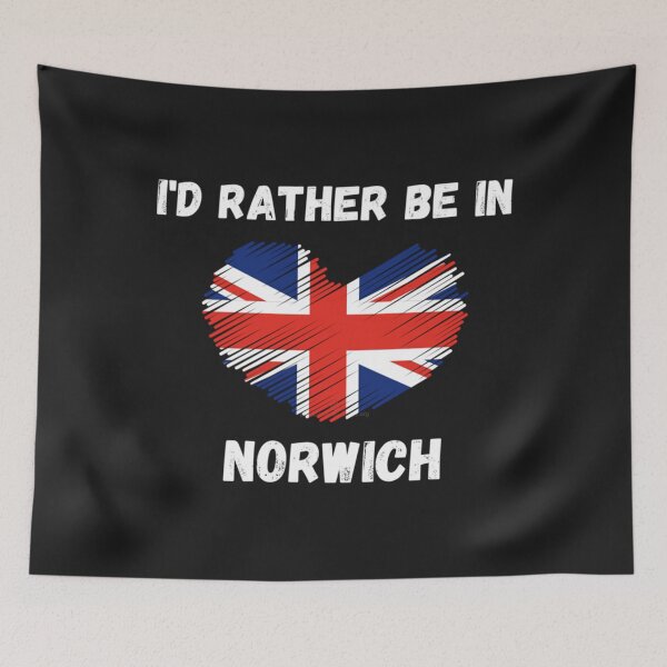 Item preview, I_d Rather Be In Norwich - Union Jack Heart   designed and sold by RedBrickDesign.