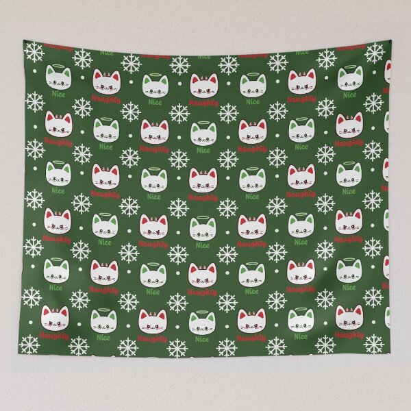 Item preview, Naughty or Nice - Angel and Devil Christmas Cats Pattern designed and sold by KittyCotton.