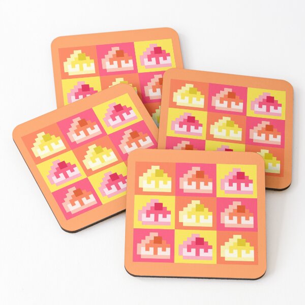 Item preview, Colorful Pixel Cheescakes, Red Orange Yellow designed and sold by rin3d .
