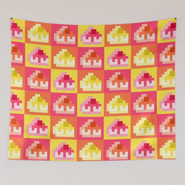 Item preview, Colorful Pixel Cheescakes, Red Orange Yellow designed and sold by rin3d .