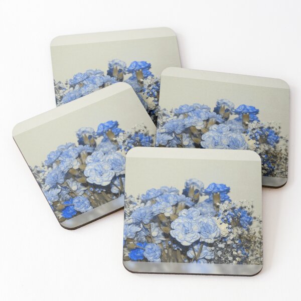 Item preview, True Blue Carnation Baby's Breathe Flower Bouquet designed and sold by JariHawk.