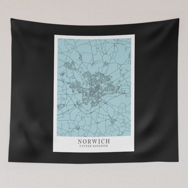 Item preview, Norwich City Street Map - England UK        designed and sold by RedBrickDesign.