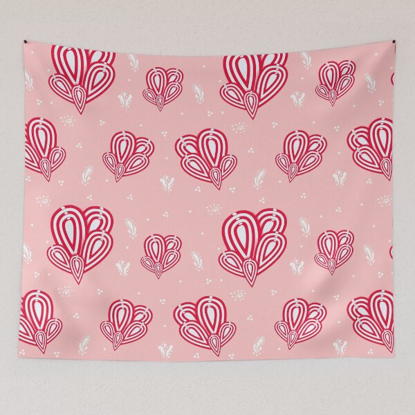 Item preview, Abstract zentangle pattern in red, pink and white colours designed and sold by irisman.