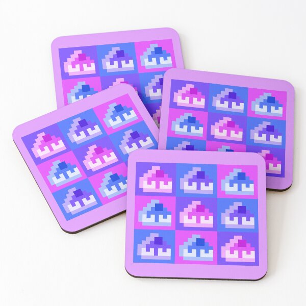 Item preview, Colorful Pixel Cheescakes, Pink Blue Purple designed and sold by rin3d .
